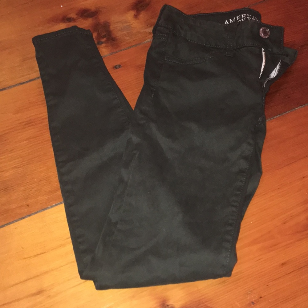 American Eagle dark green jeggings
